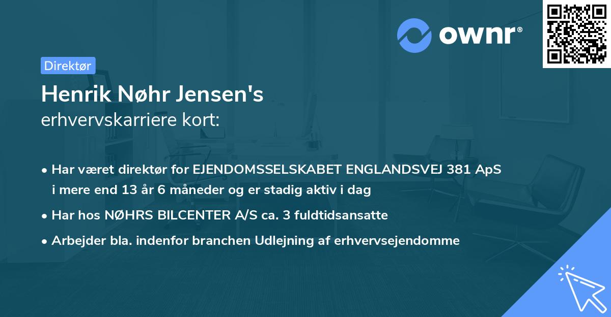 Henrik Nøhr Jensen's erhvervskarriere kort