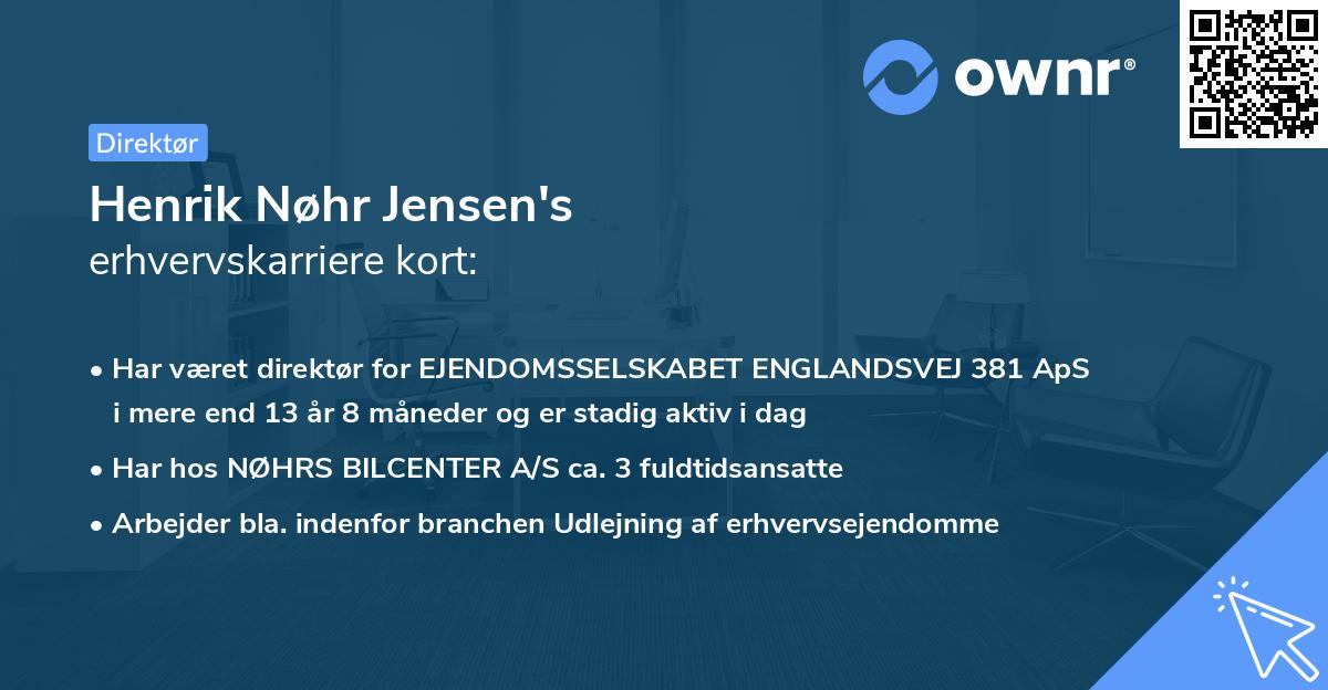 Henrik Nøhr Jensen's erhvervskarriere kort