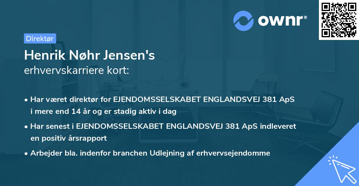 Henrik Nøhr Jensen's erhvervskarriere kort