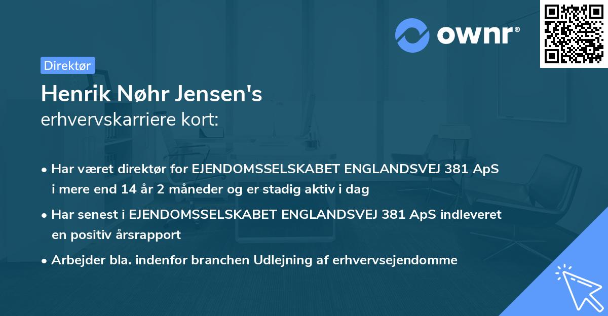 Henrik Nøhr Jensen's erhvervskarriere kort
