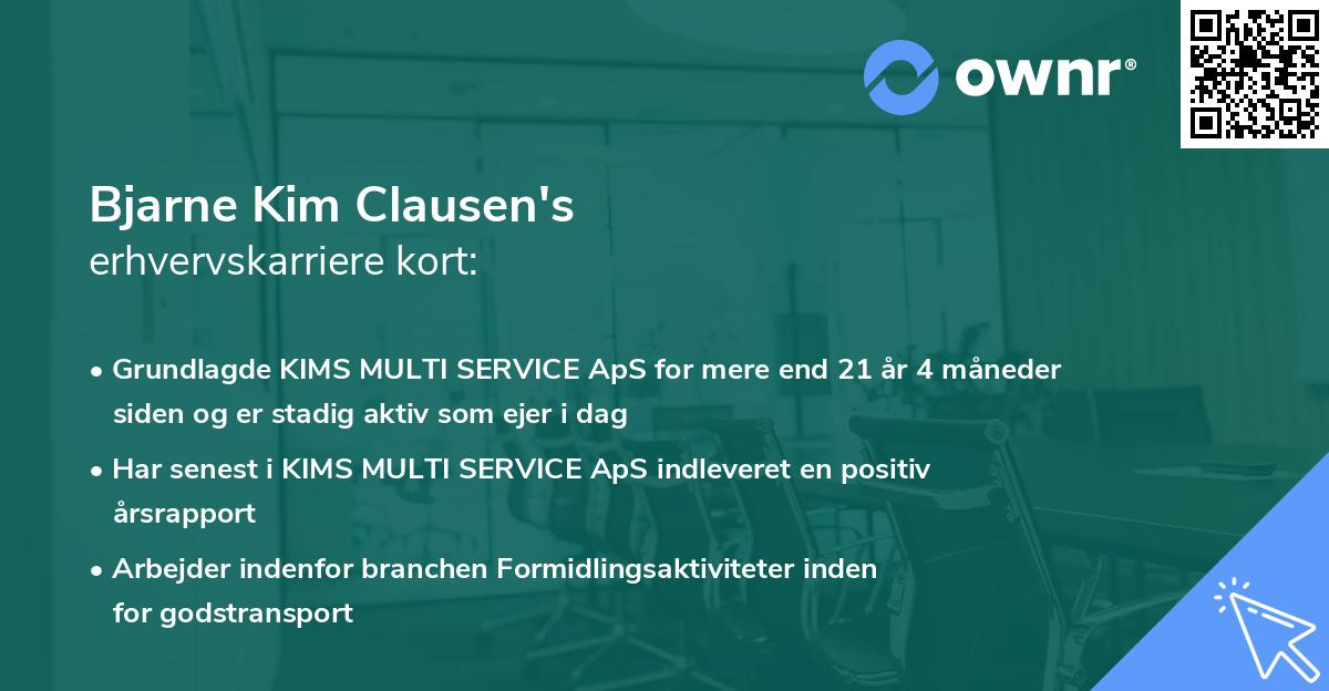 Bjarne Kim Clausen's erhvervskarriere kort