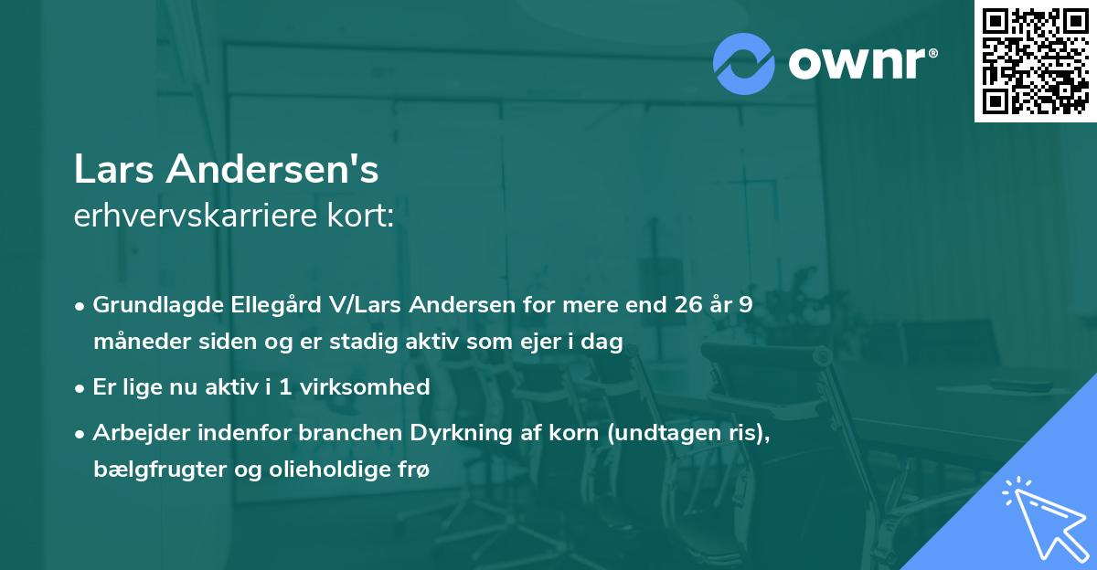 Lars Andersen's erhvervskarriere kort