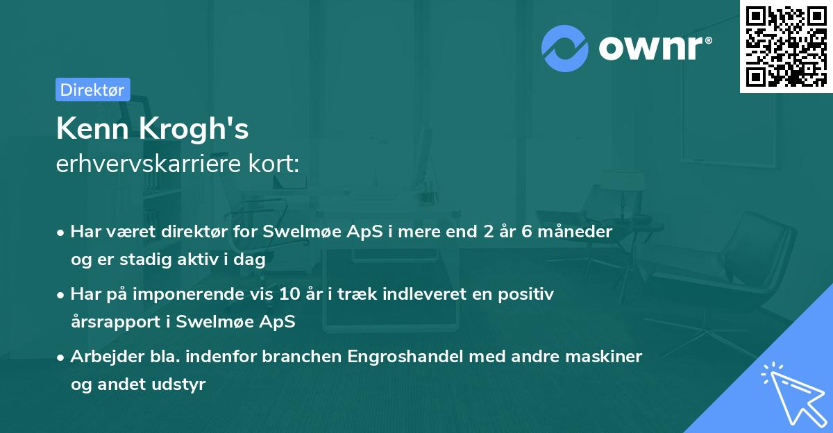 Kenn Krogh's erhvervskarriere kort