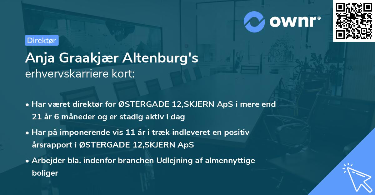 Anja Graakjær Altenburg's erhvervskarriere kort