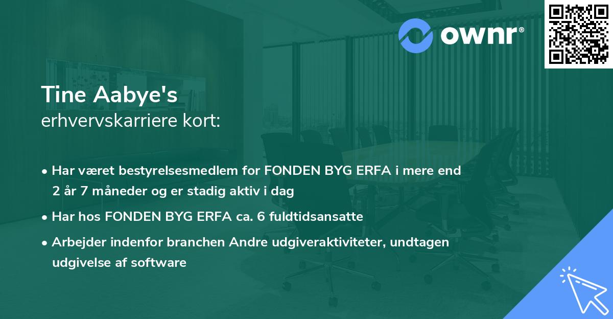 Tine Aabye's erhvervskarriere kort