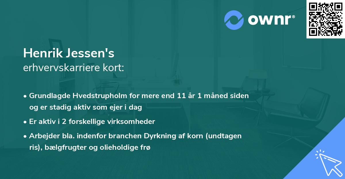 Henrik Jessen's erhvervskarriere kort