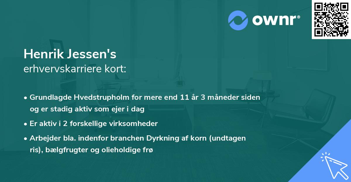 Henrik Jessen's erhvervskarriere kort
