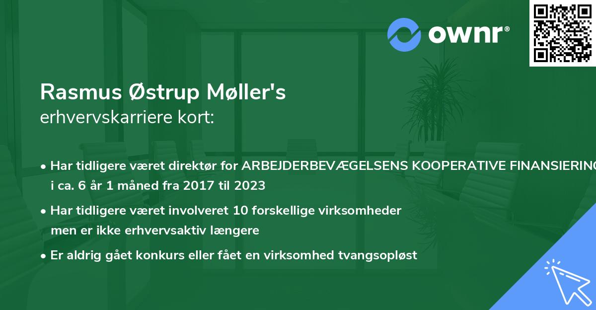 Rasmus Østrup Møller's erhvervskarriere kort