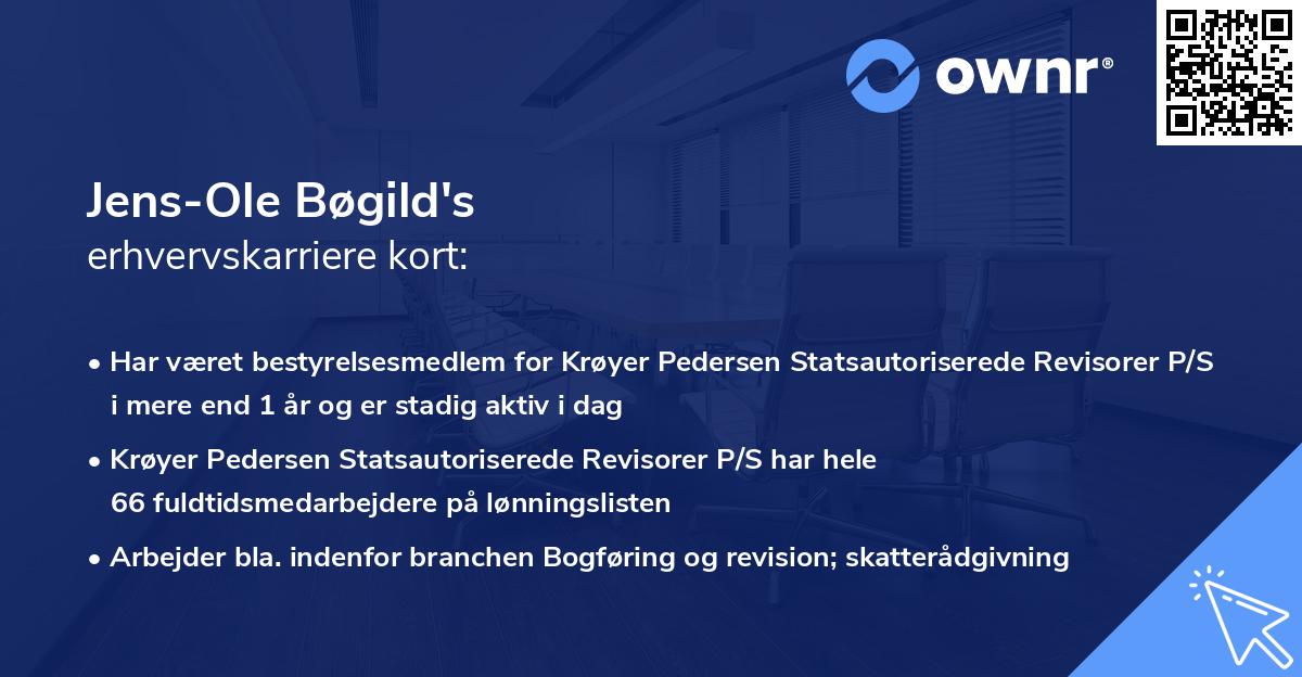 Jens-Ole Bøgild's erhvervskarriere kort