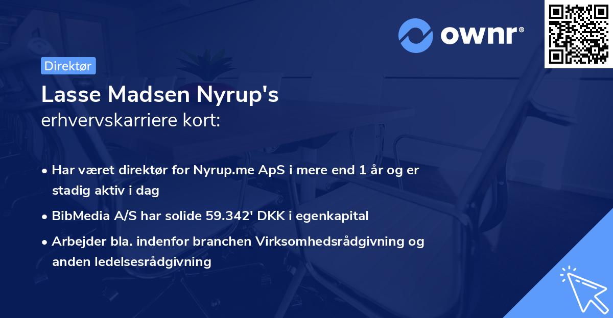 Lasse Madsen Nyrup's erhvervskarriere kort
