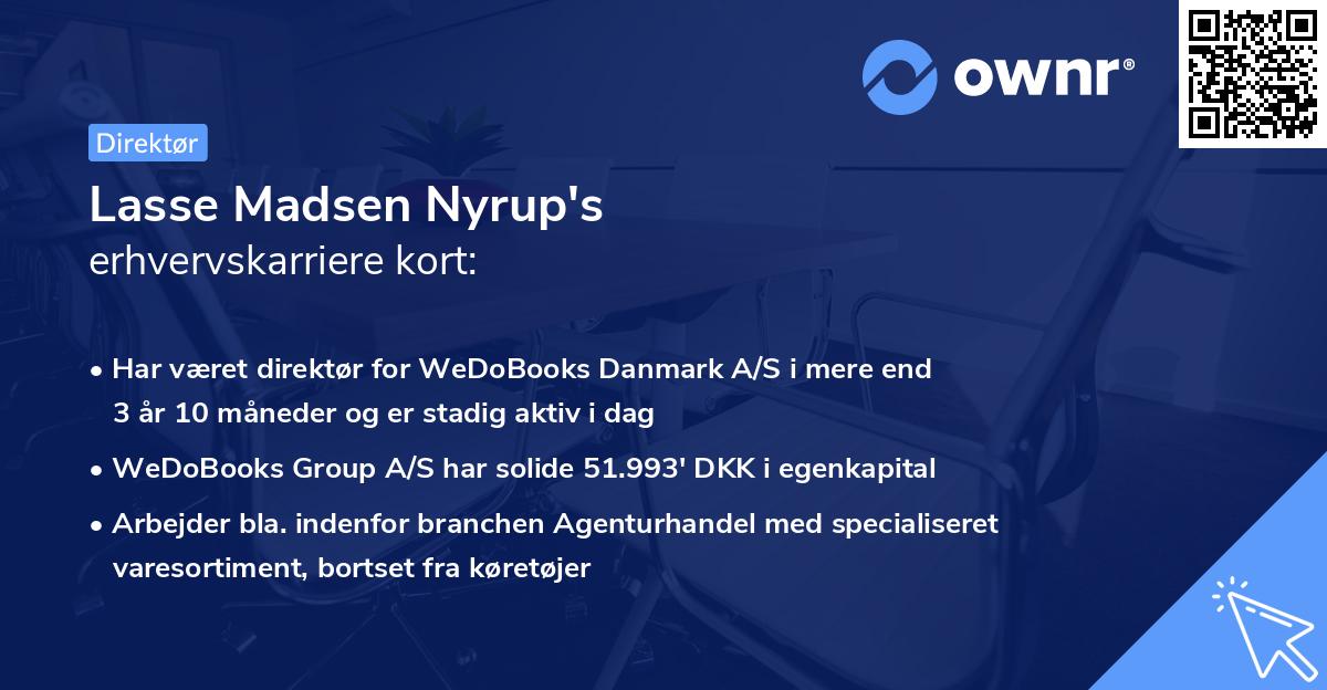 Lasse Madsen Nyrup's erhvervskarriere kort