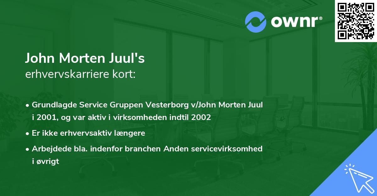 John Morten Juul's erhvervskarriere kort