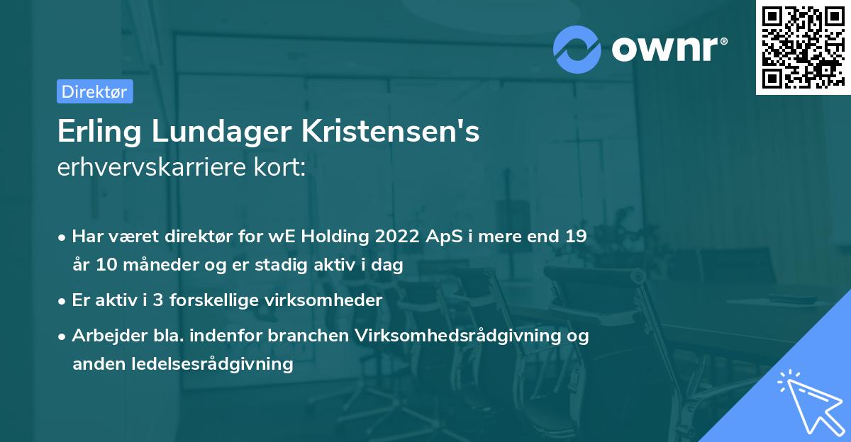 Erling Lundager Kristensen's erhvervskarriere kort