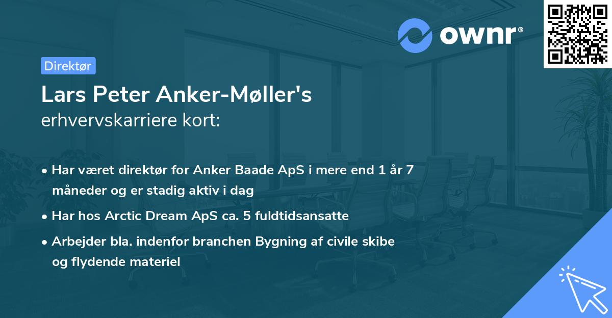 Lars Peter Anker-Møller's erhvervskarriere kort