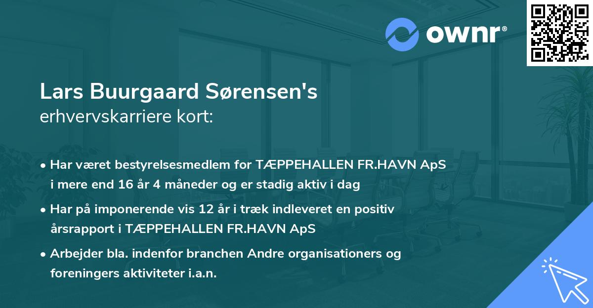 Lars Buurgaard Sørensen's erhvervskarriere kort