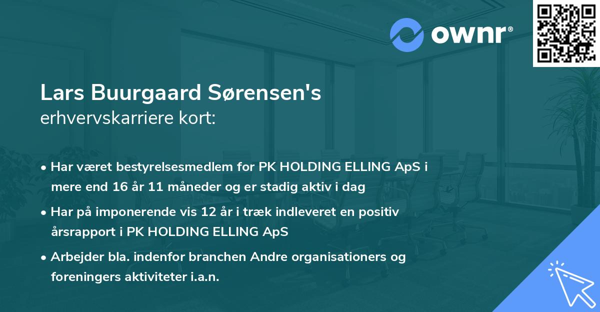 Lars Buurgaard Sørensen's erhvervskarriere kort
