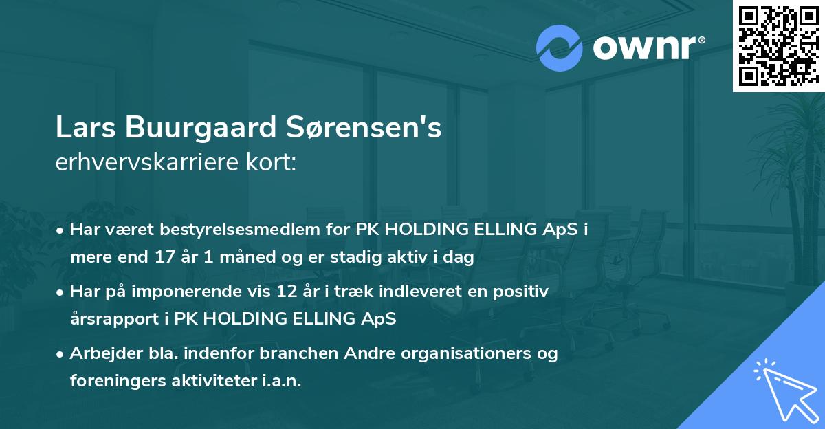 Lars Buurgaard Sørensen's erhvervskarriere kort