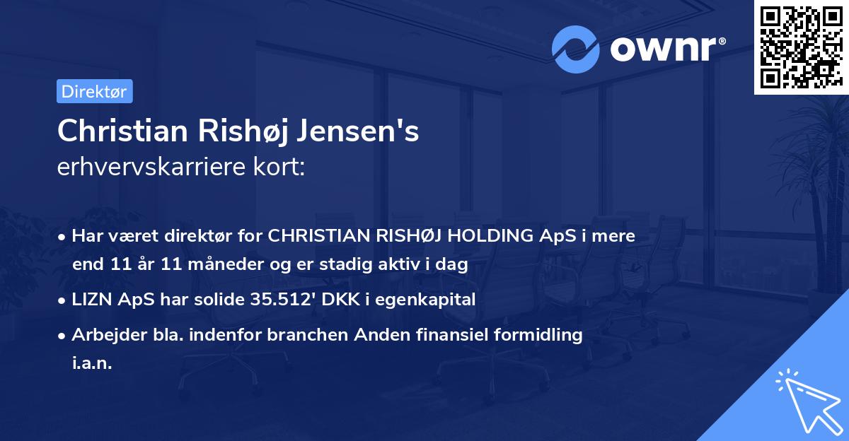 Christian Rishøj Jensen's erhvervskarriere kort