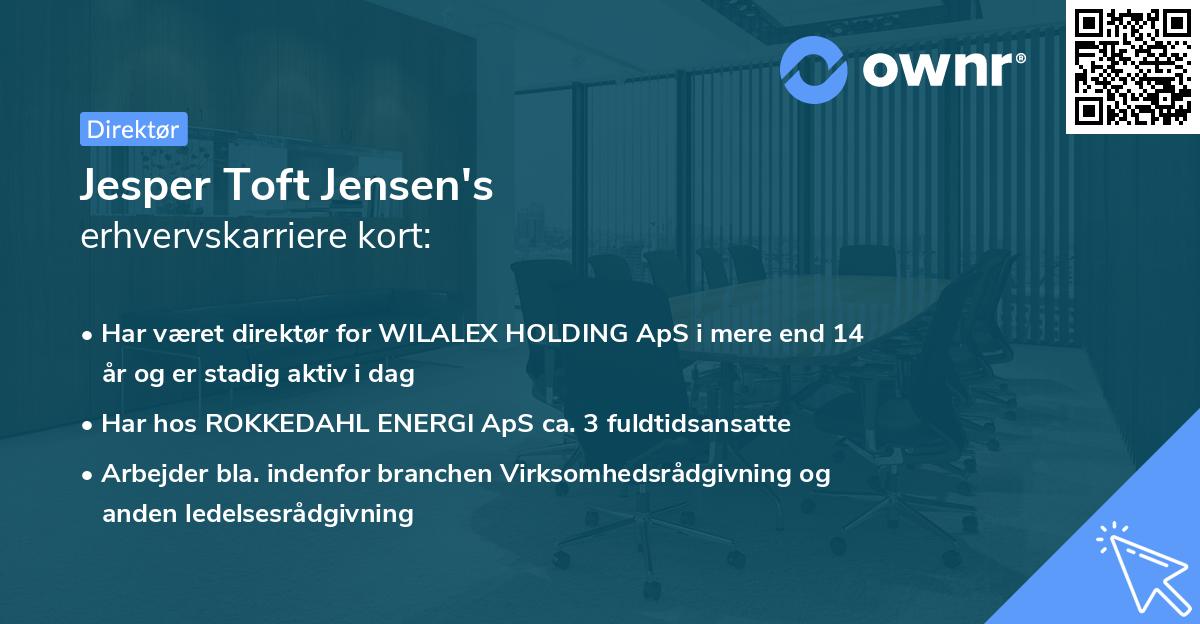 Jesper Toft Jensen's erhvervskarriere kort