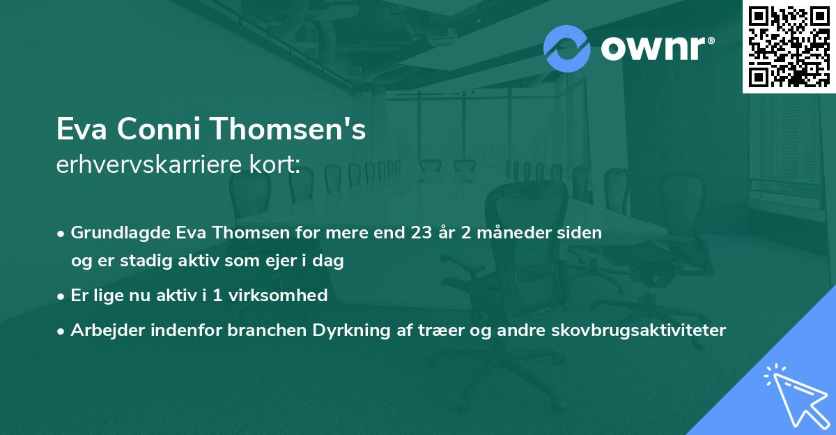 Eva Conni Thomsen's erhvervskarriere kort