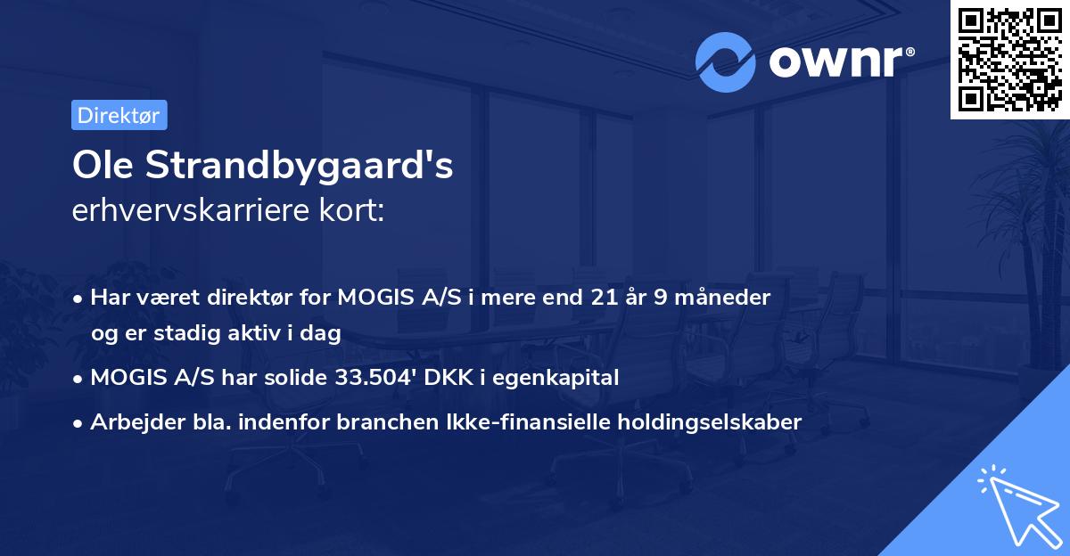 Ole Strandbygaard's erhvervskarriere kort