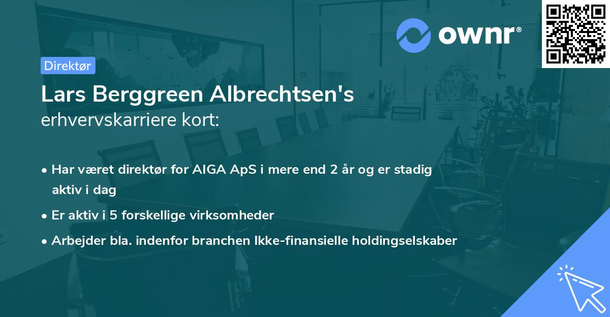 Lars Berggreen Albrechtsen's erhvervskarriere kort