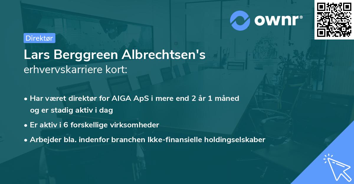 Lars Berggreen Albrechtsen's erhvervskarriere kort