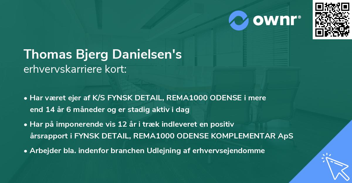 Thomas Bjerg Danielsen's erhvervskarriere kort