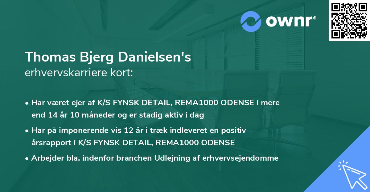 Thomas Bjerg Danielsen's erhvervskarriere kort