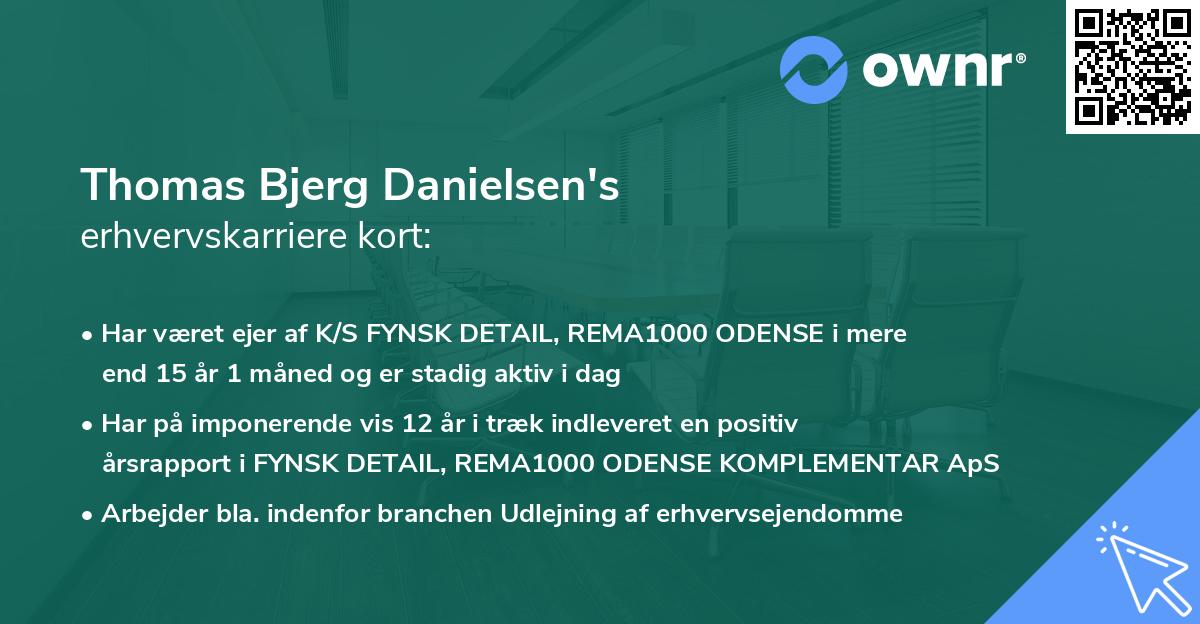 Thomas Bjerg Danielsen's erhvervskarriere kort