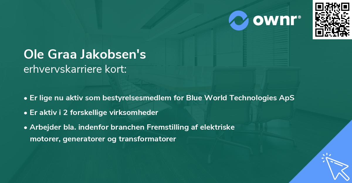 Ole Graa Jakobsen's erhvervskarriere kort