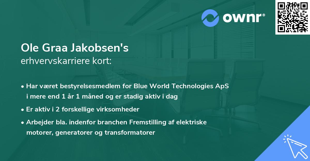 Ole Graa Jakobsen's erhvervskarriere kort