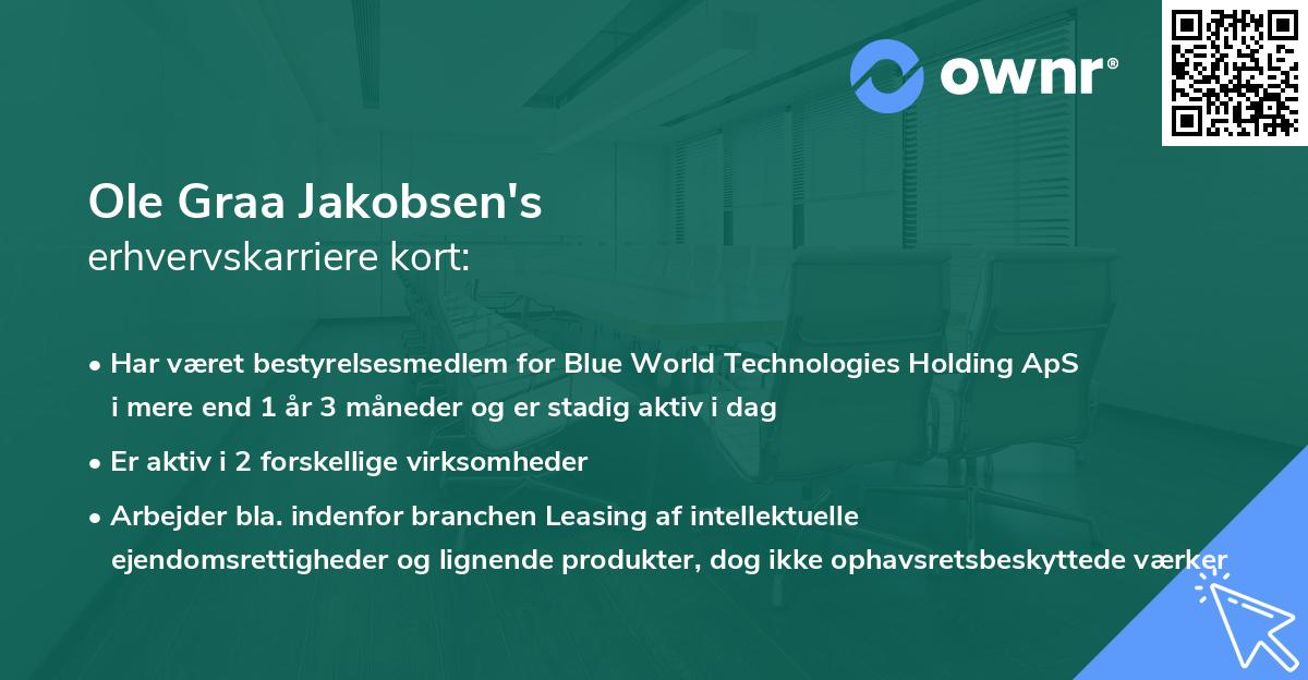 Ole Graa Jakobsen's erhvervskarriere kort