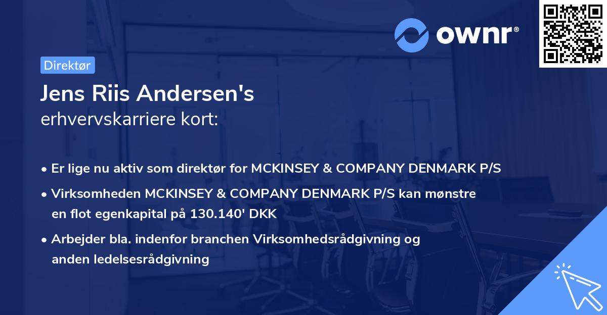 Jens Riis Andersen's erhvervskarriere kort