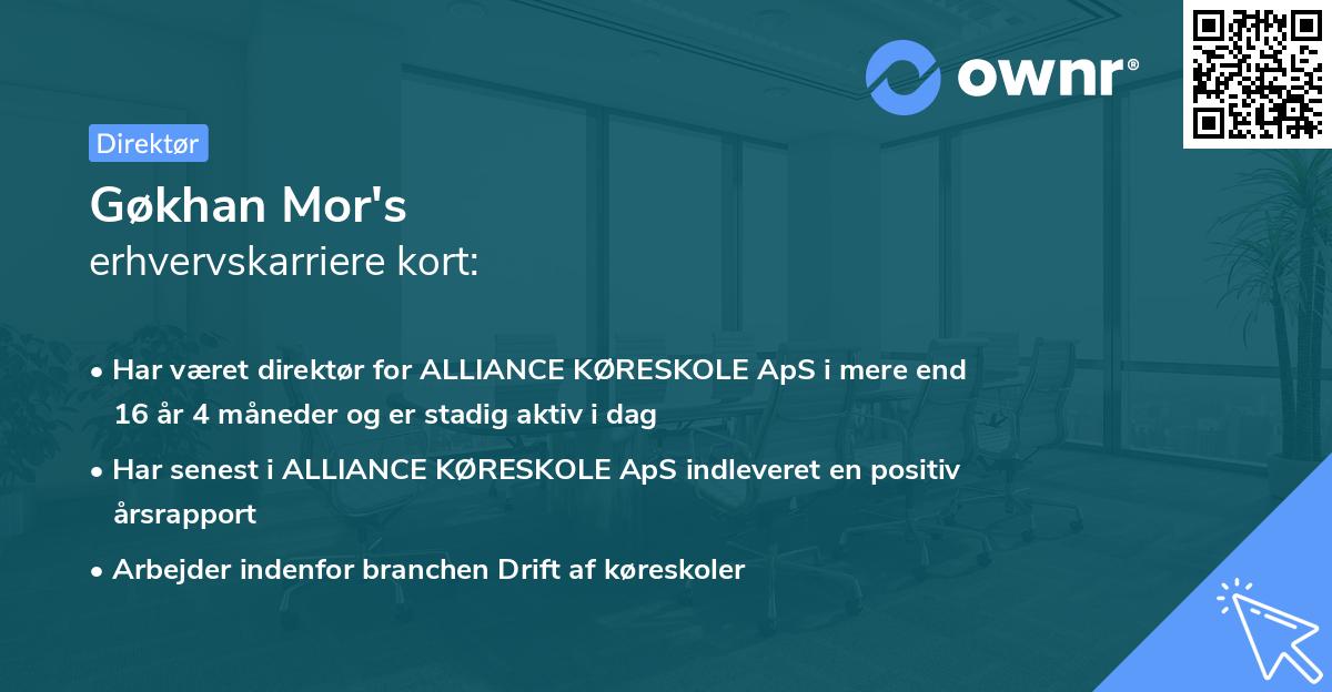 Gøkhan Mor's erhvervskarriere kort