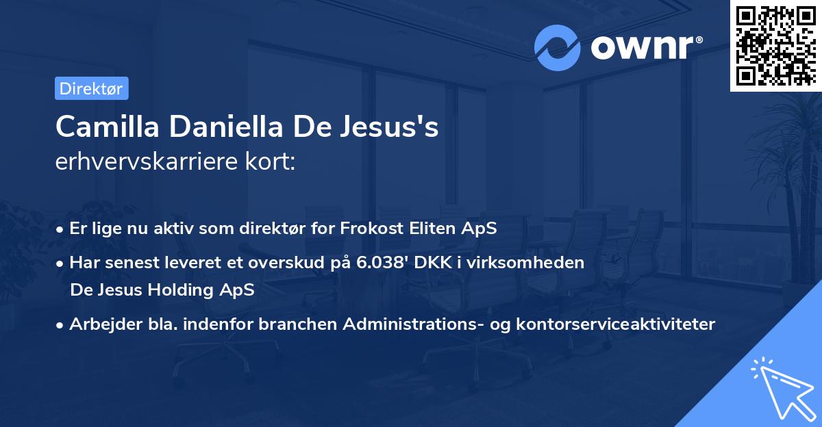 Camilla Daniella De Jesus's erhvervskarriere kort