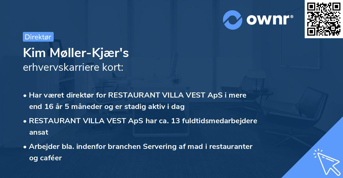 Kim Møller-Kjær's erhvervskarriere kort