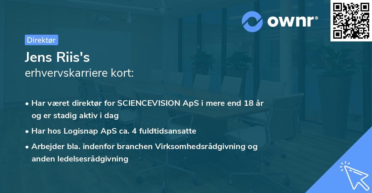 Jens Riis's erhvervskarriere kort