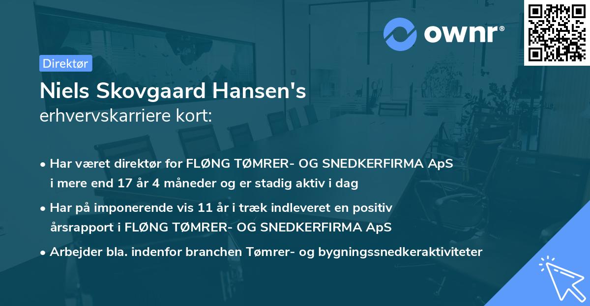 Niels Skovgaard Hansen's erhvervskarriere kort