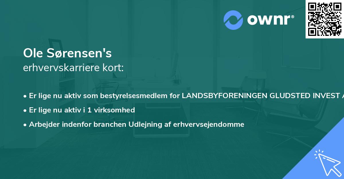 Ole Sørensen's erhvervskarriere kort