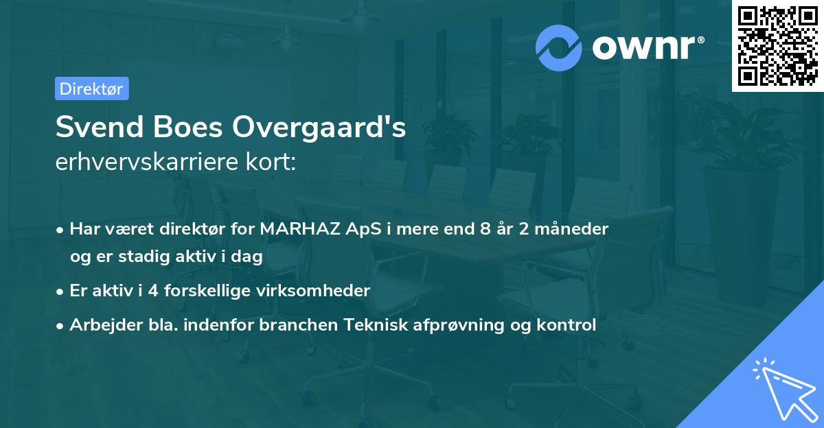 Svend Boes Overgaard's erhvervskarriere kort