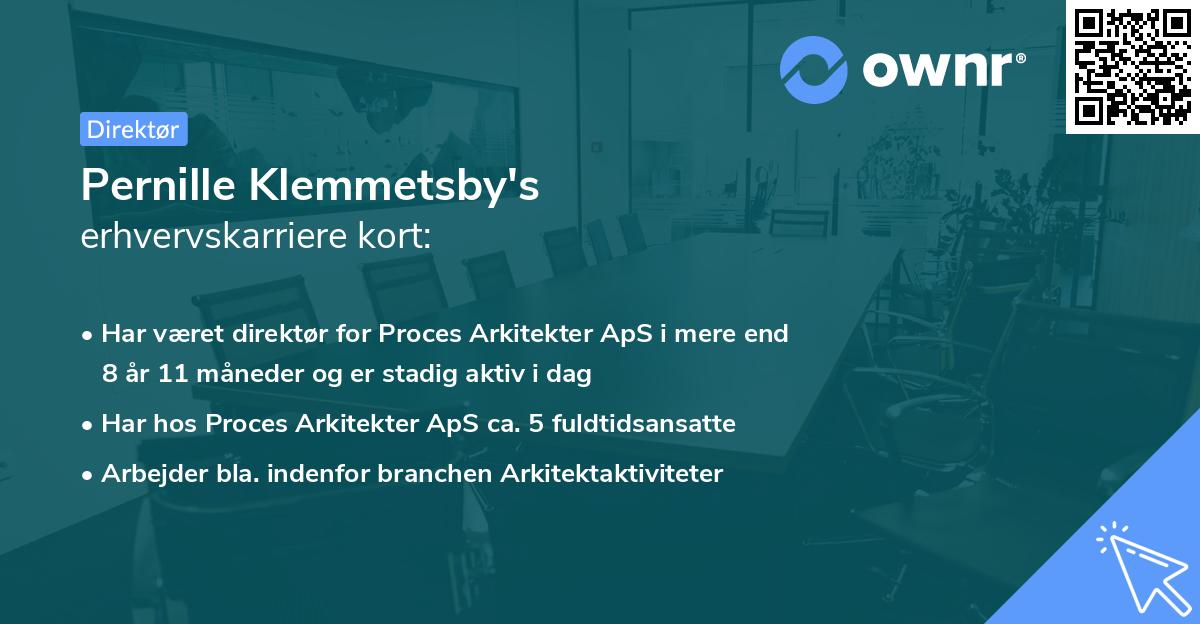 Pernille Klemmetsby's erhvervskarriere kort