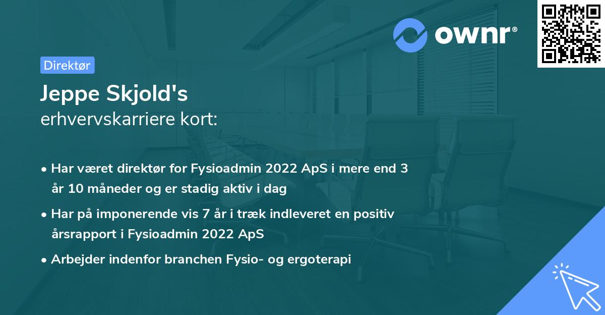 Jeppe Skjold's erhvervskarriere kort