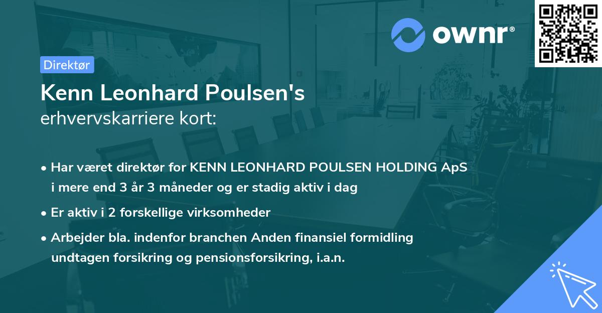 Kenn Leonhard Poulsen's erhvervskarriere kort