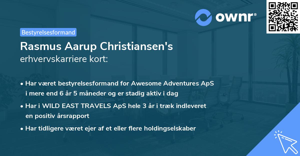 Rasmus Aarup Christiansen's erhvervskarriere kort