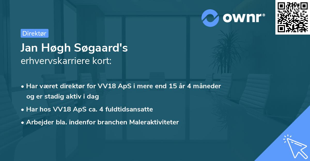 Jan Høgh Søgaard's erhvervskarriere kort