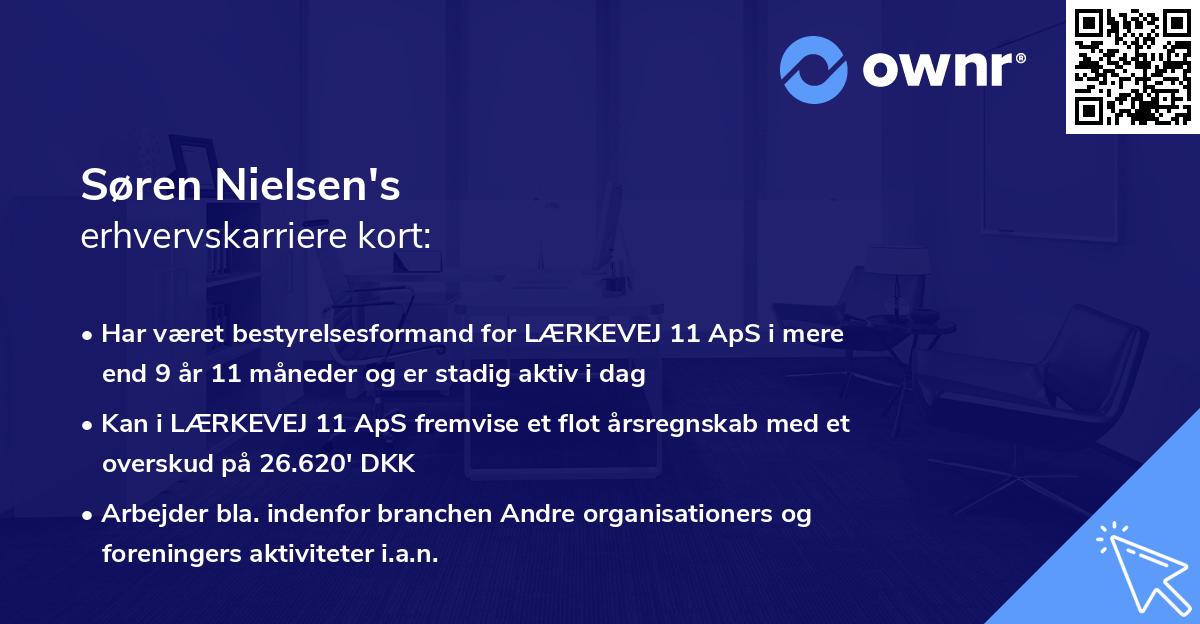 Søren Nielsen's erhvervskarriere kort