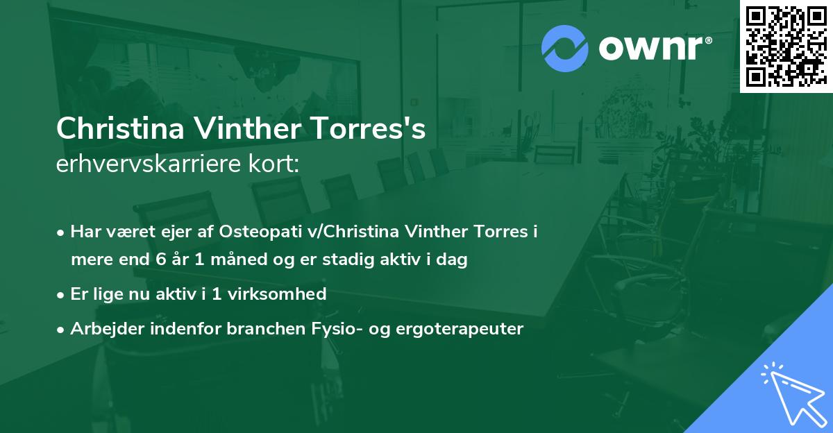 Christina Vinther Torres's erhvervskarriere kort