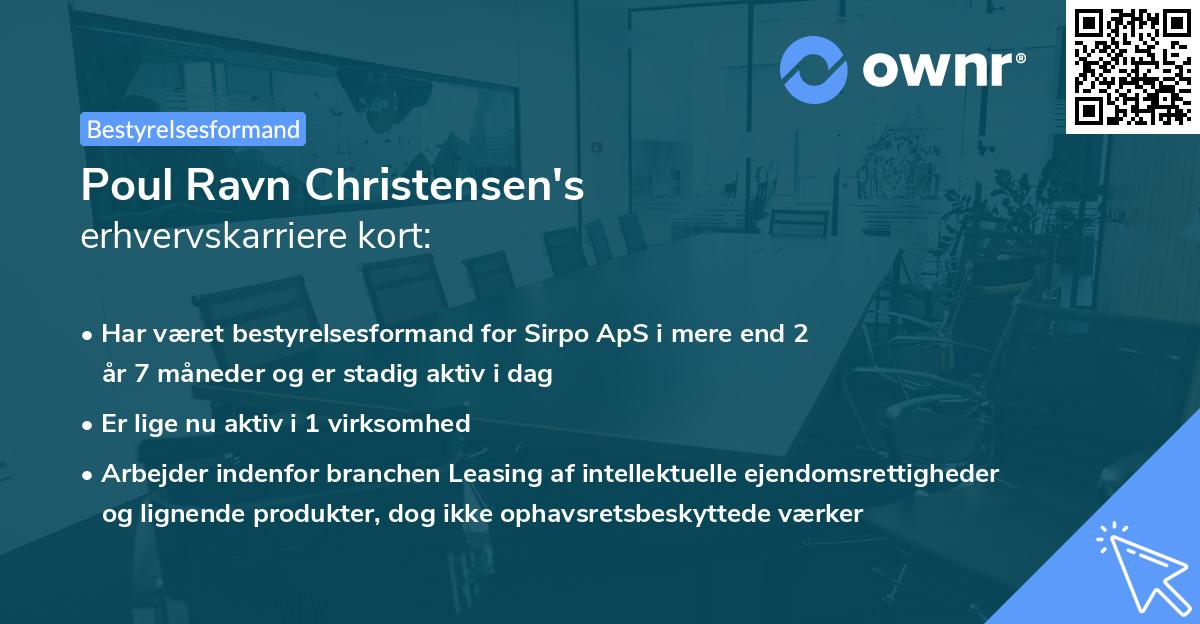 Poul Ravn Christensen's erhvervskarriere kort