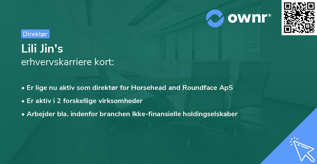 Lili Jin's erhvervskarriere kort